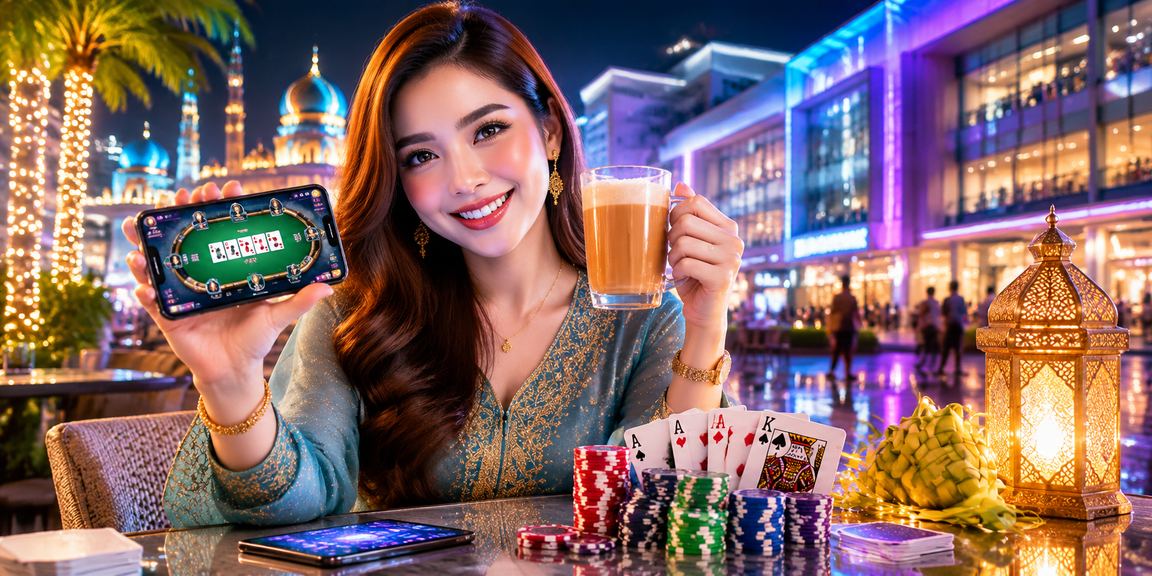 Suasana permainan kad poker di Johor Bahru pada musim Hari Raya dengan perasaan meriah